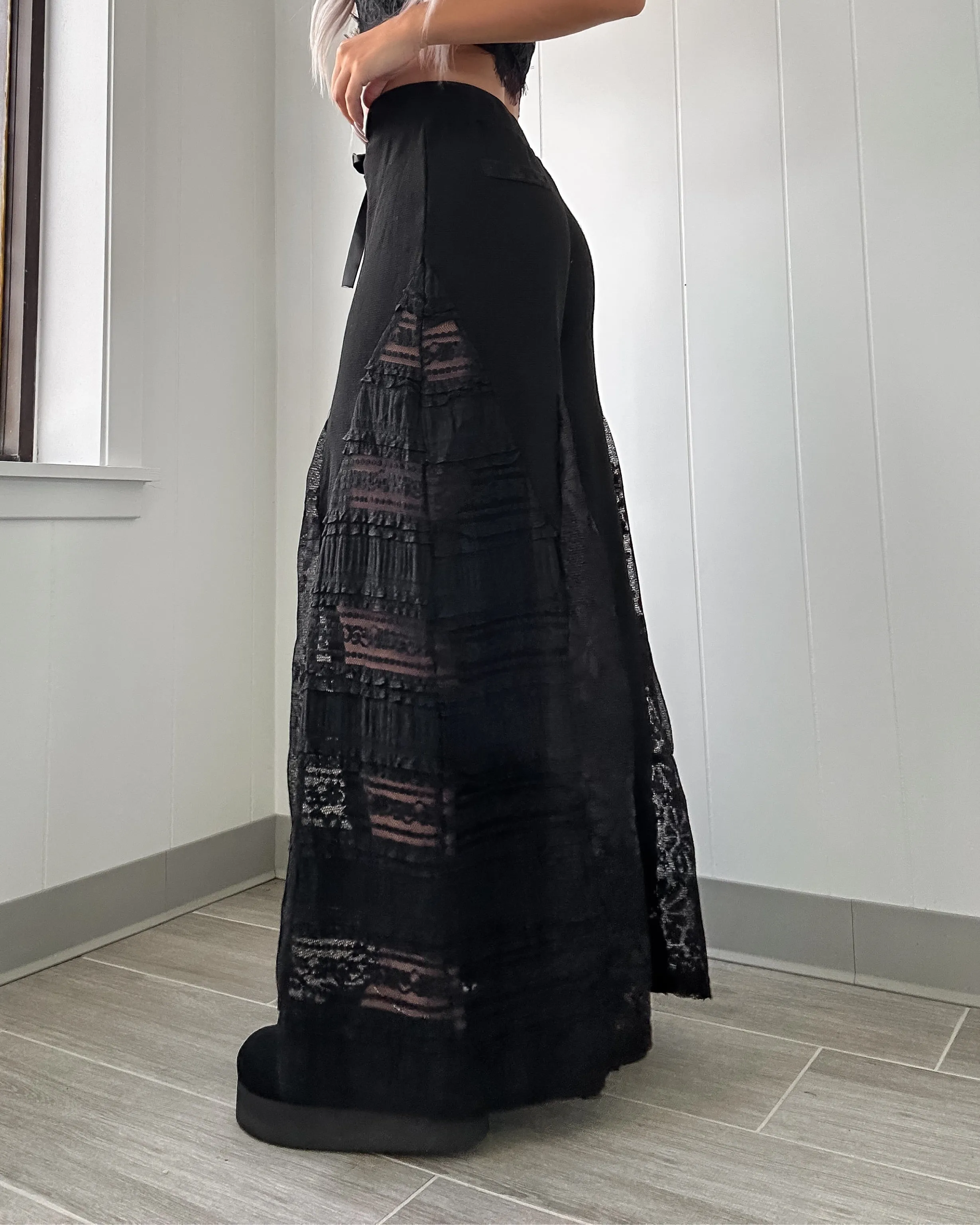 Paris Love Spitzenhose - Schwarz
