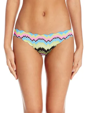 Pilyq Damen Clara Reversibel zu Schwarz Nahtloser Bikini-Bottom Badeanzug Mehrfarbig