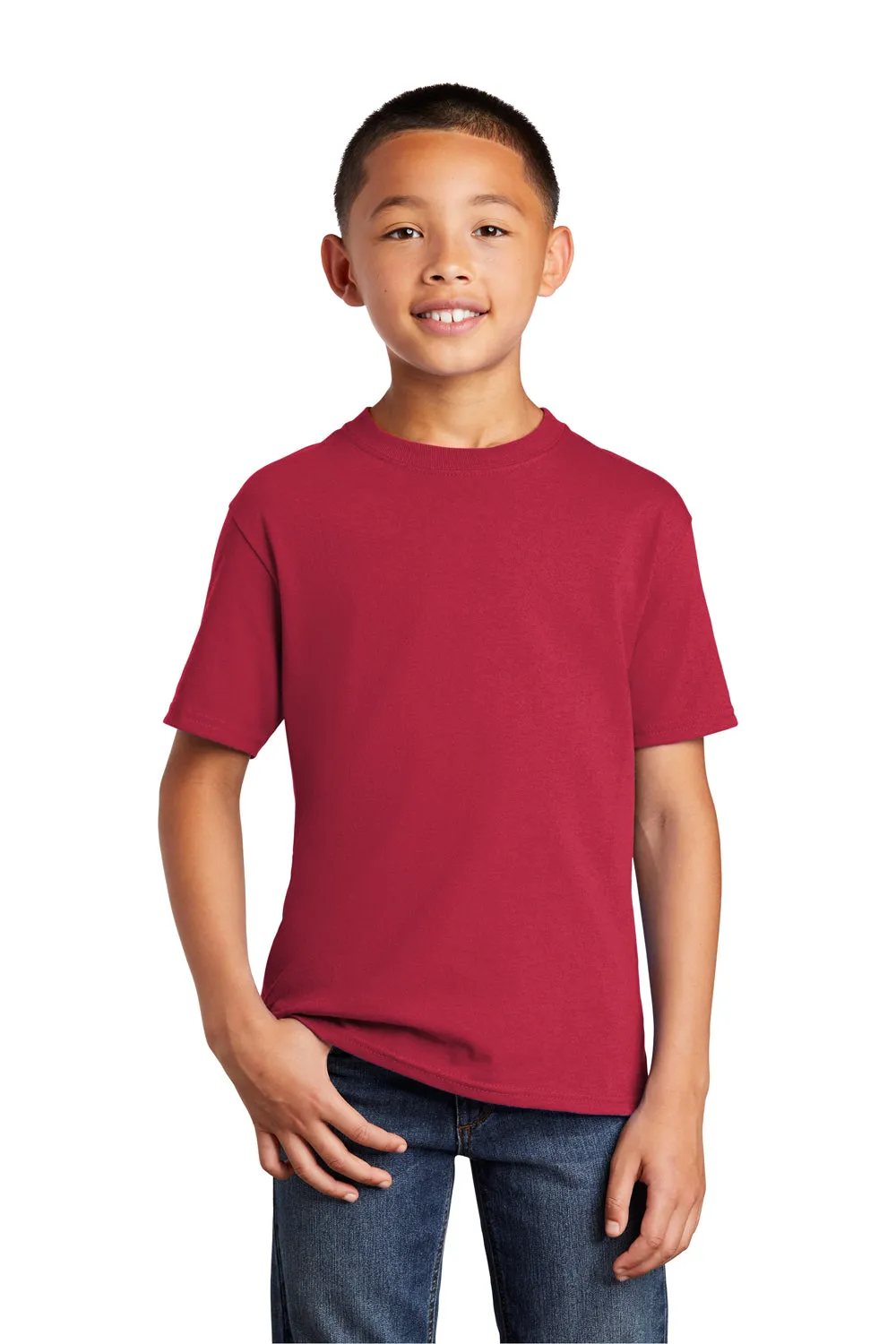 Port & Company Jugend Basic Kurzarm T-Shirt - Rot