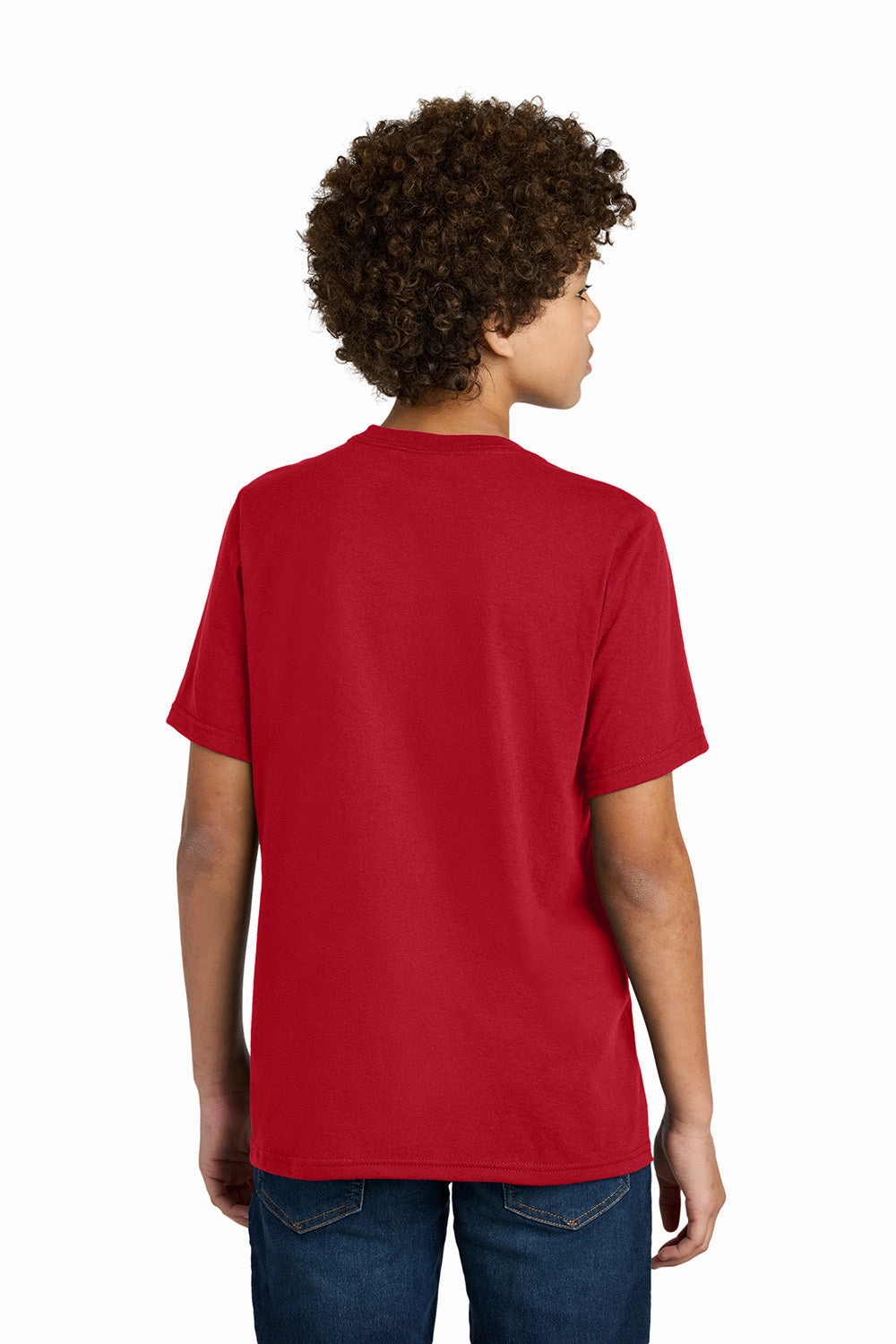 Port & Company Youth CVC Short Sleeve Crewneck T-Shirt - Red