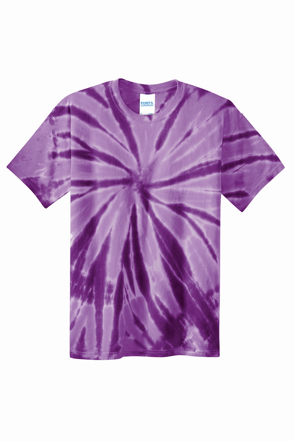 Port & Company Youth Tie-Dye Short Sleeve Crewneck T-Shirt - Purple