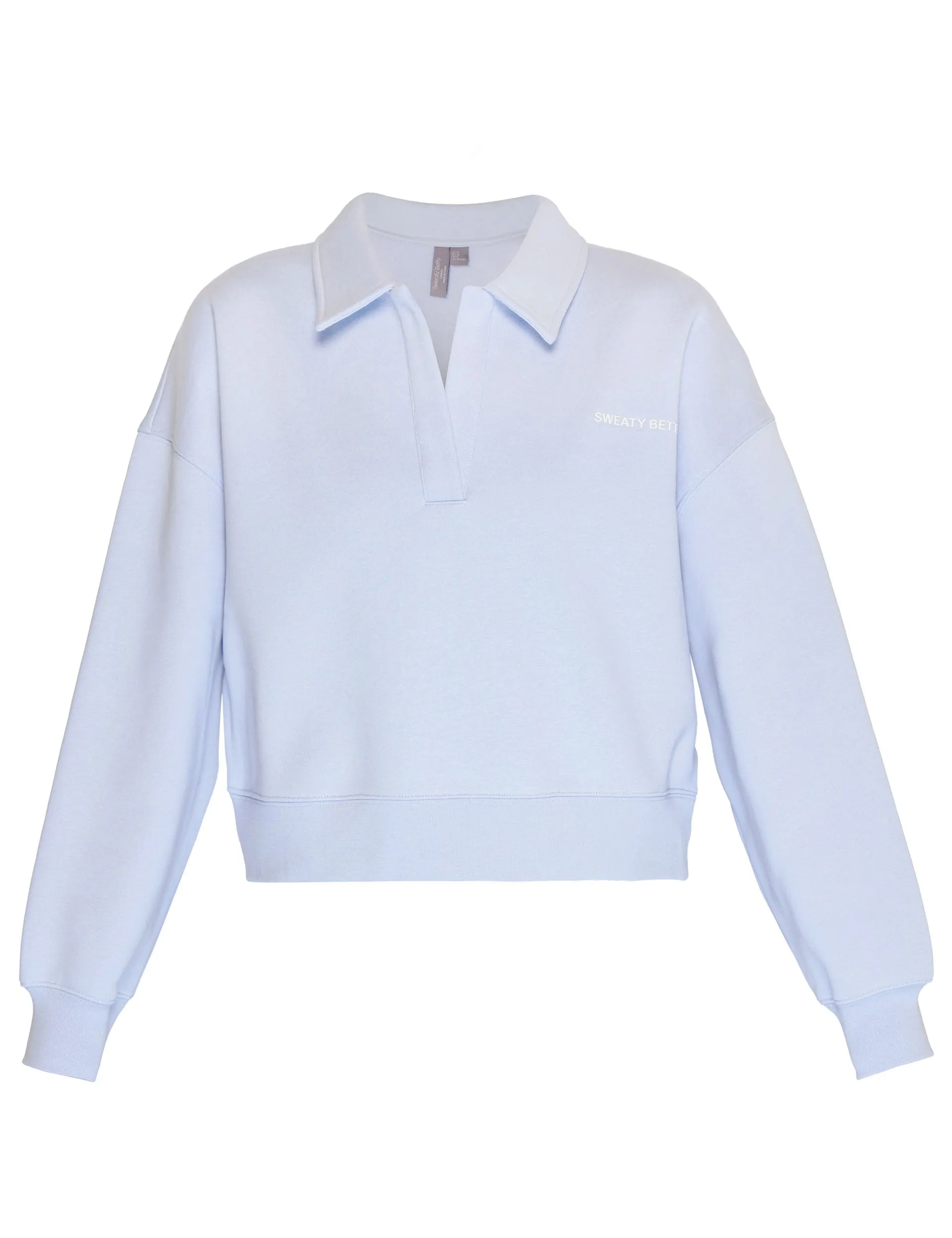 Powerhouse Sweatshirt mit Kragen - Salzblau