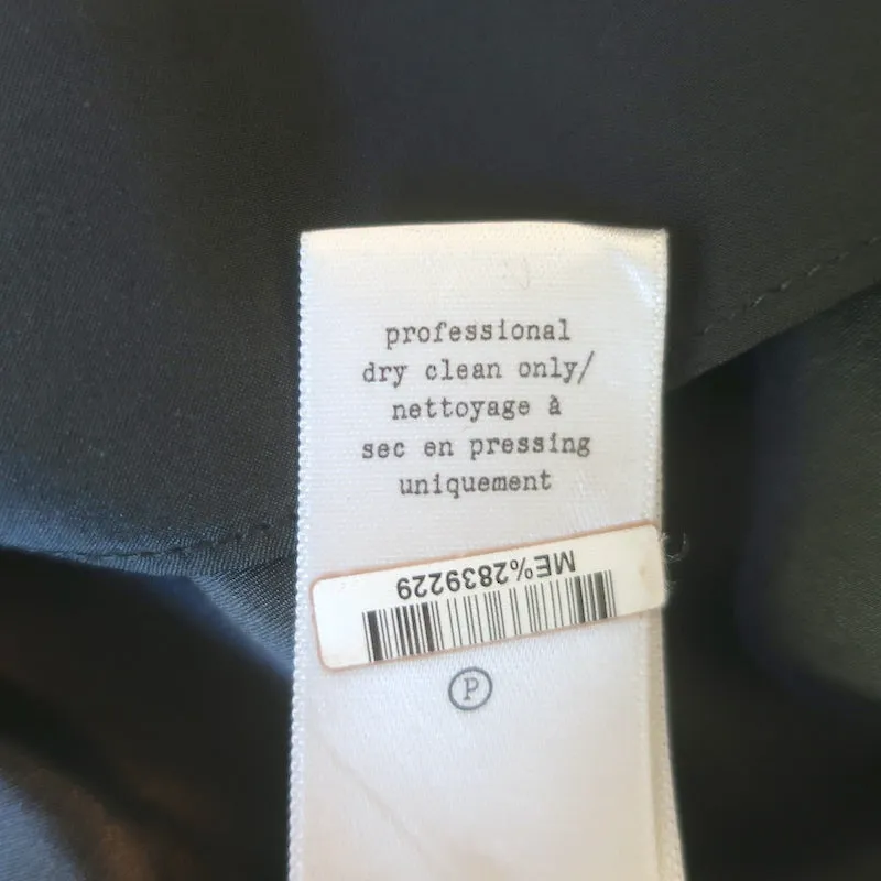 Rag & Bone Popover Bluse Grau Seide Größe Small 3/4-Ärmel Top
