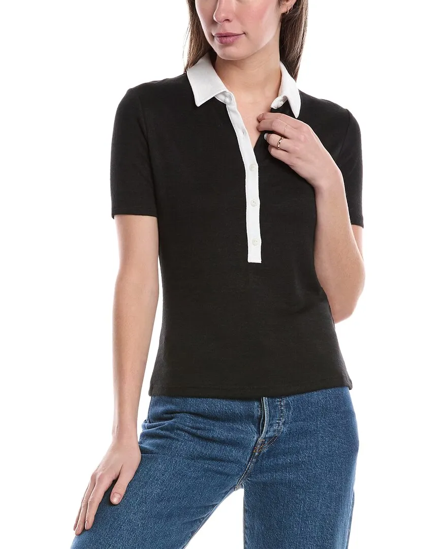 rag & bone Das Strick-Polohemd mit Knopfleiste
