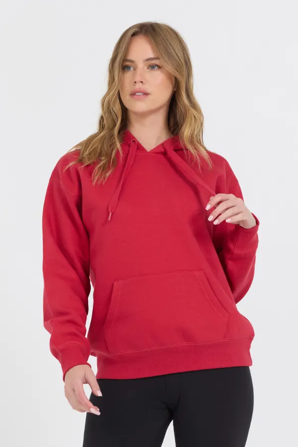 Roter Proweave Pullover mit Kapuze