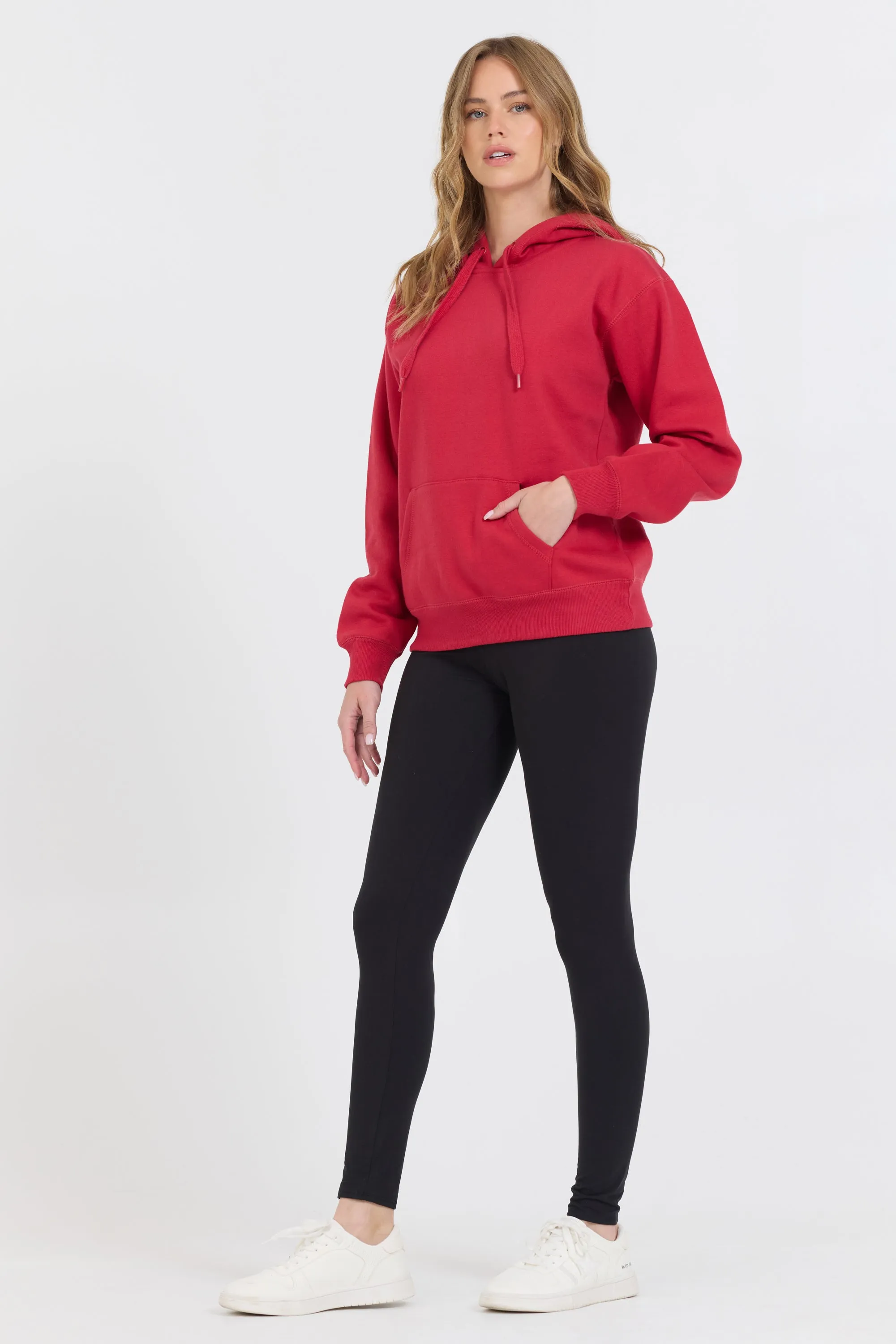 Roter Proweave Pullover mit Kapuze