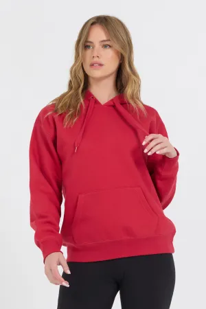 Roter Proweave Pullover mit Kapuze