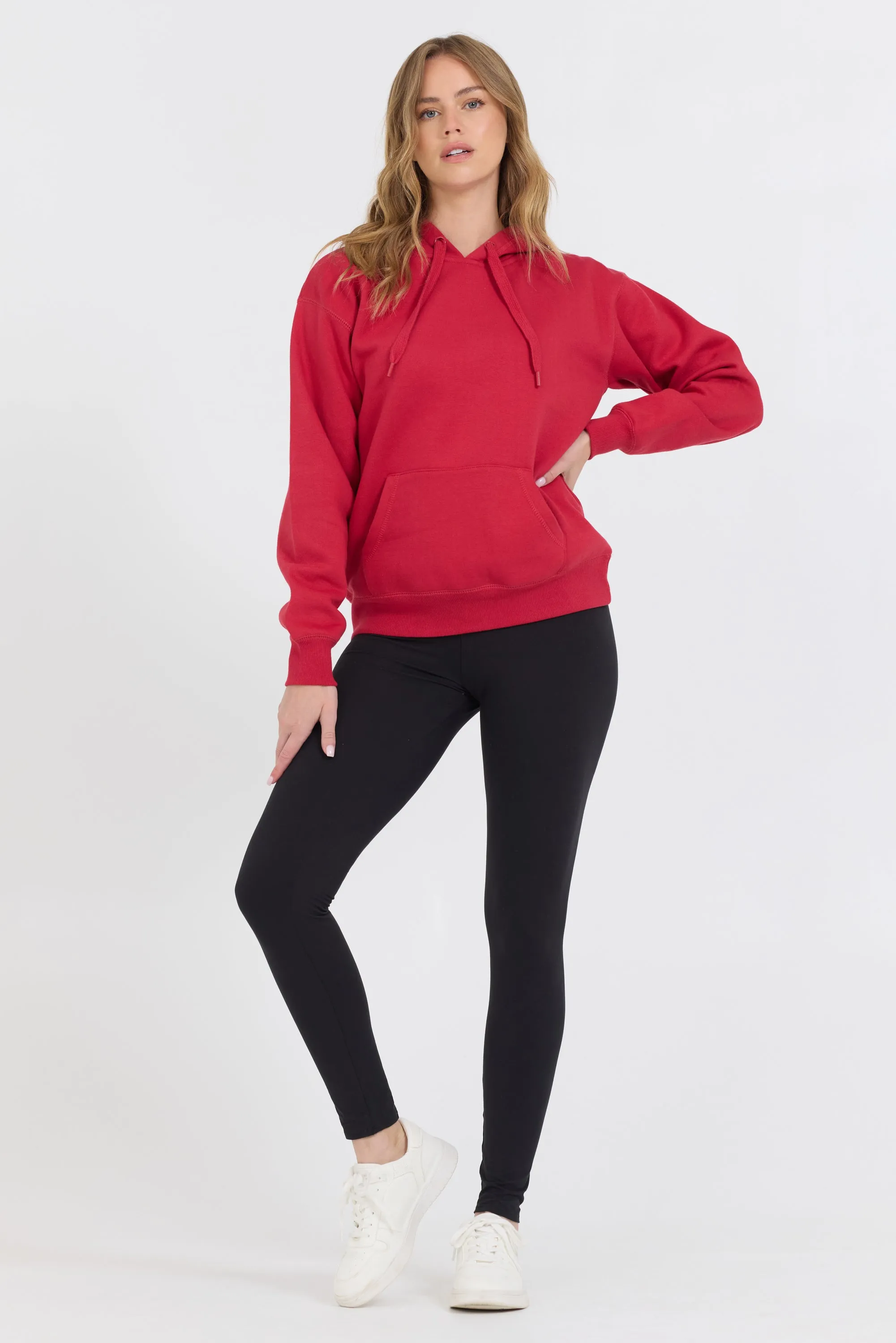 Roter Proweave Pullover mit Kapuze