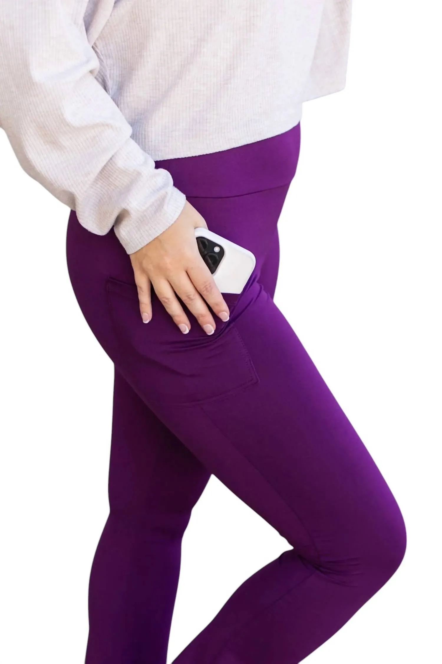 Reese Flare Leggings In Lila