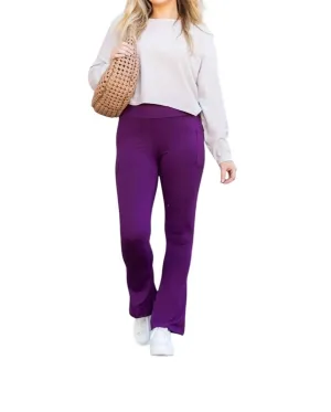 Reese Flare Leggings In Lila