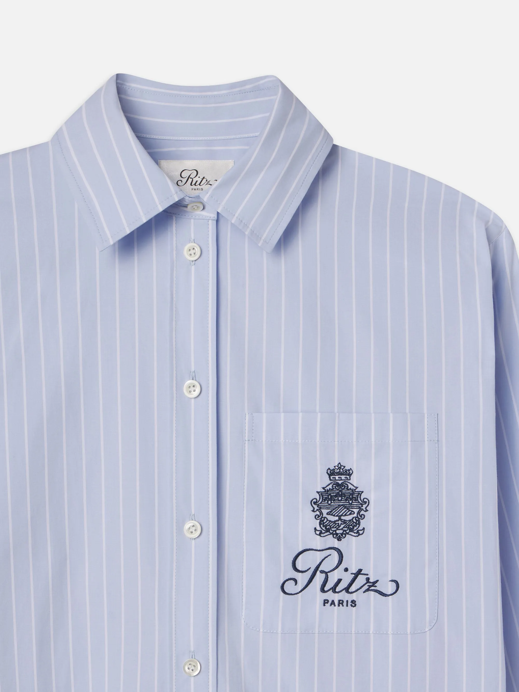 Ritz Oversized Pocket Hemd -- Heritage Blau Multi