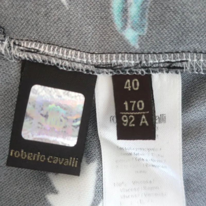 Roberto Cavalli Rüschenbesetztes Tanktop Mehrfarbig Bedrucktes Jersey Größe 40