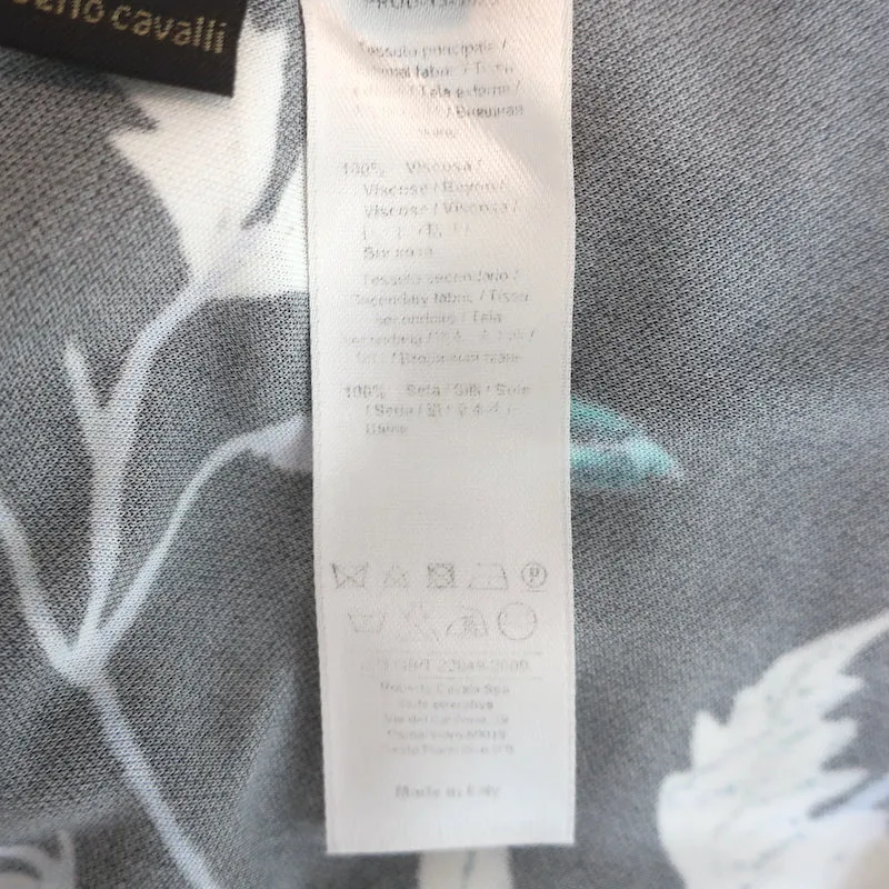 Roberto Cavalli Rüschenbesetztes Tanktop Mehrfarbig Bedrucktes Jersey Größe 40