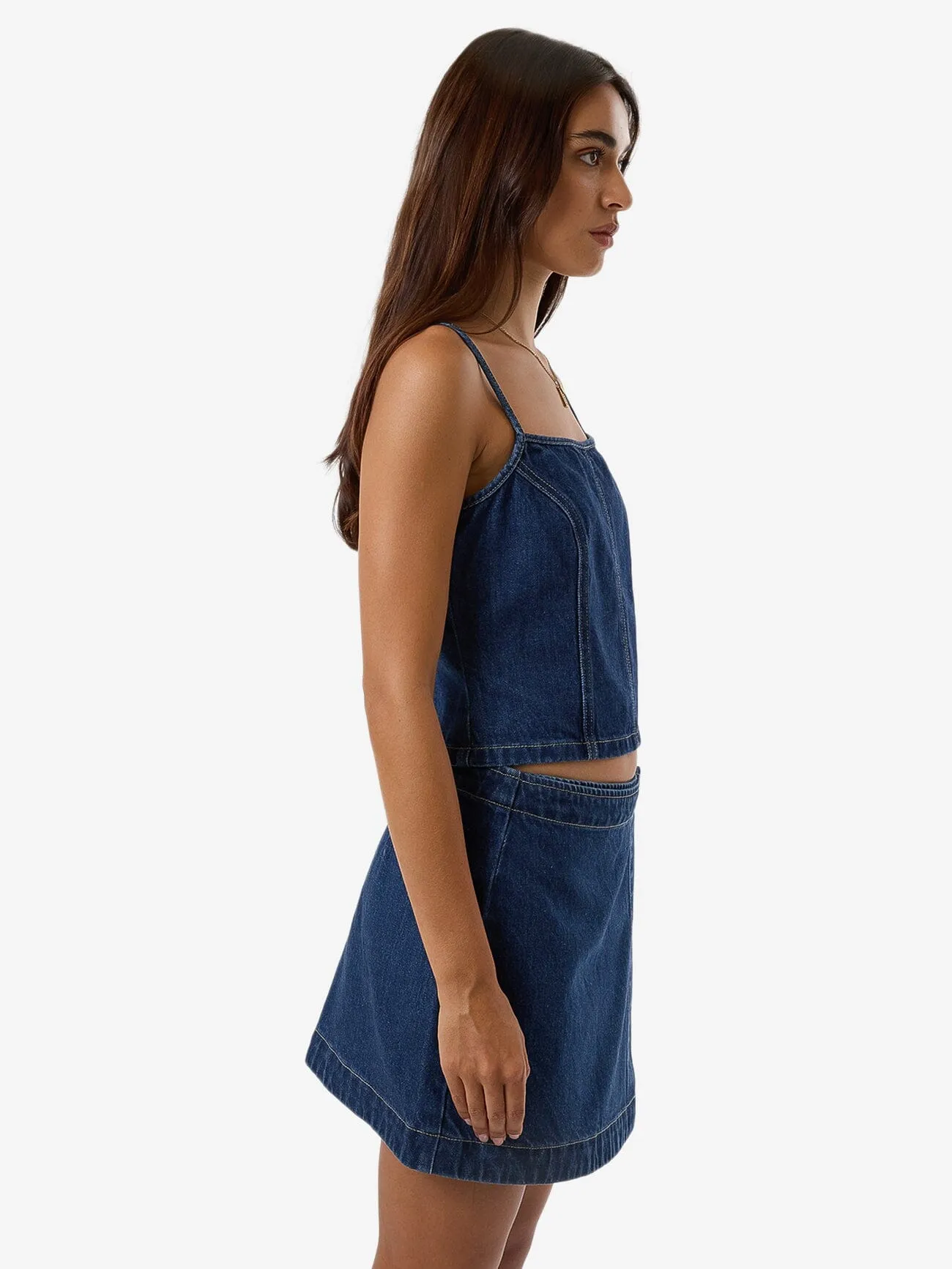 Rory Denim Top - Union Blau