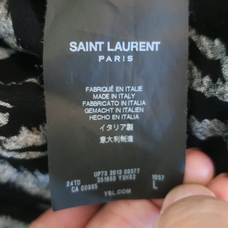 Saint Laurent Zebra-Print Tanktop Schwarz Größe L Ärmellose V-Ausschnitt Bluse