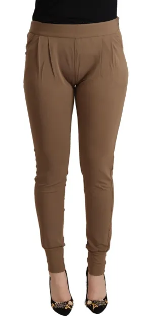 Scervino Street Viskose Mid-Waist Slim Tape Damenhose