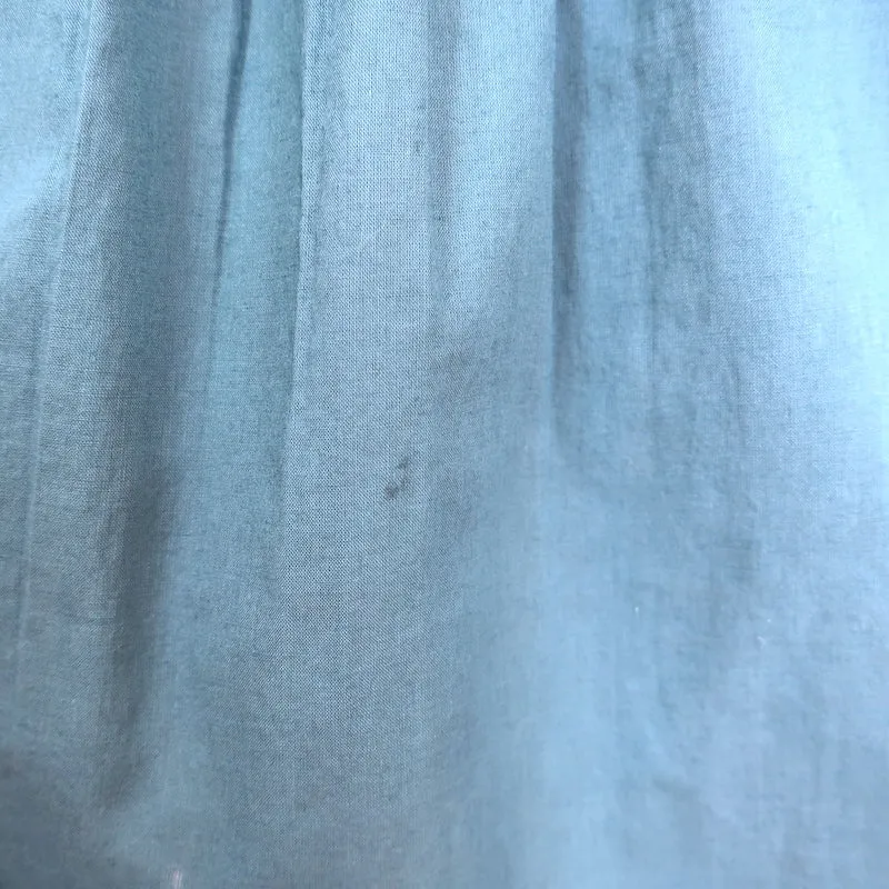 SEA Adrienne Bluse mit Stickereinsatz in Petrol, Baumwolle, Größe M, Knopfleiste