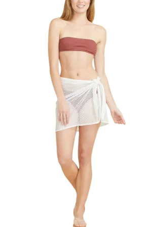 Sizilien-Sarong in Weiß gehäkelt