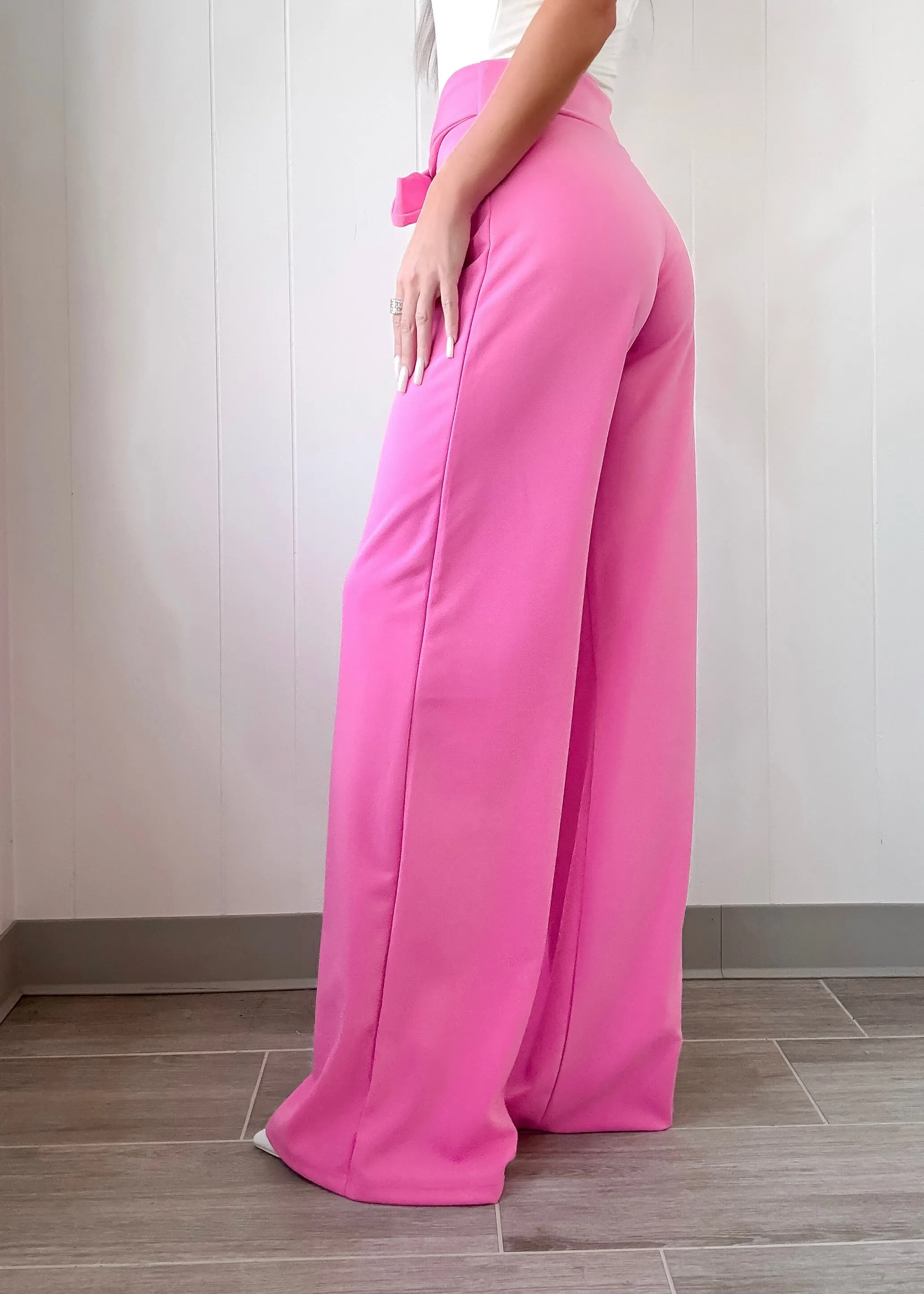 Signature Tie Flare Hose - Rosa