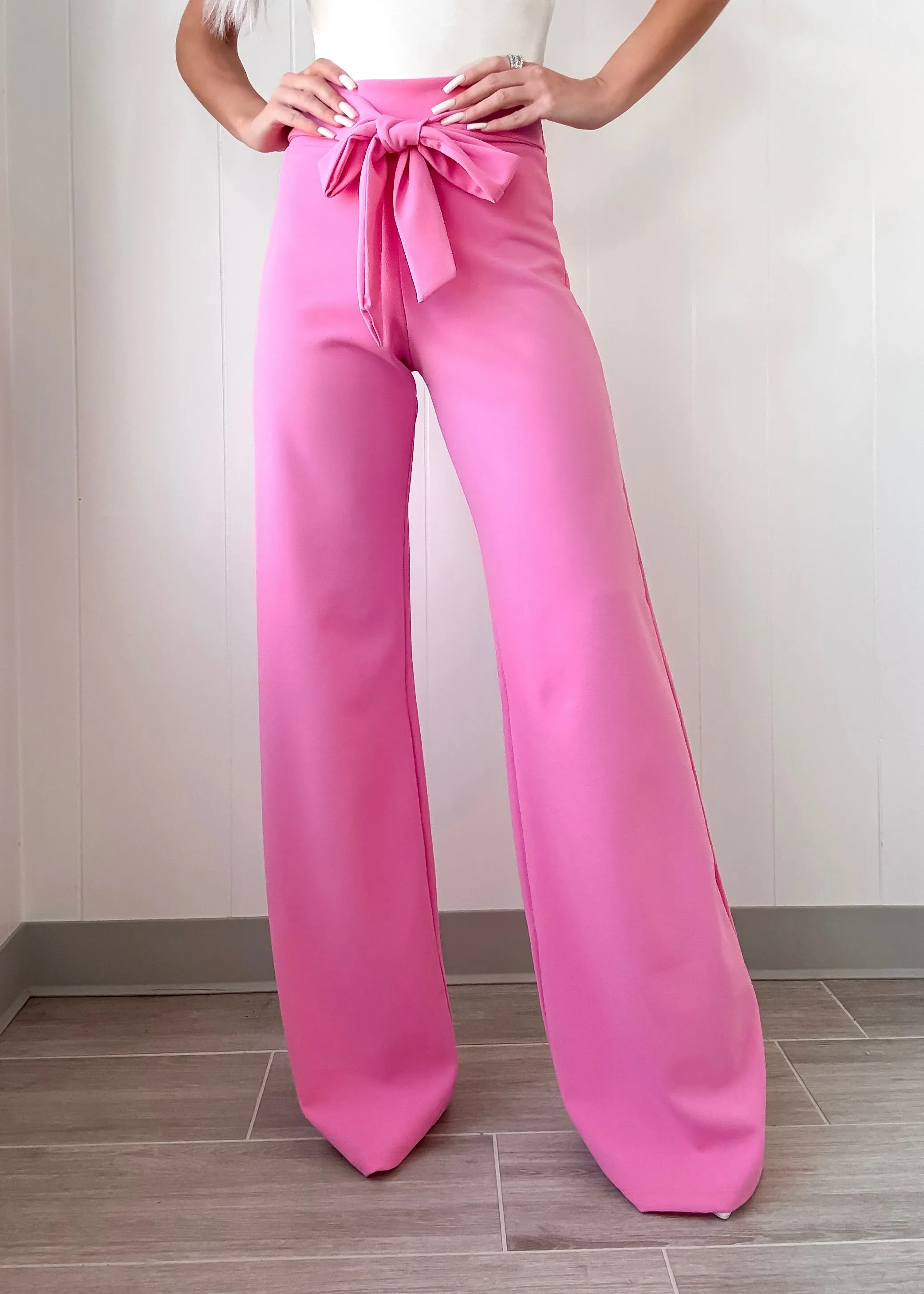 Signature Tie Flare Hose - Rosa