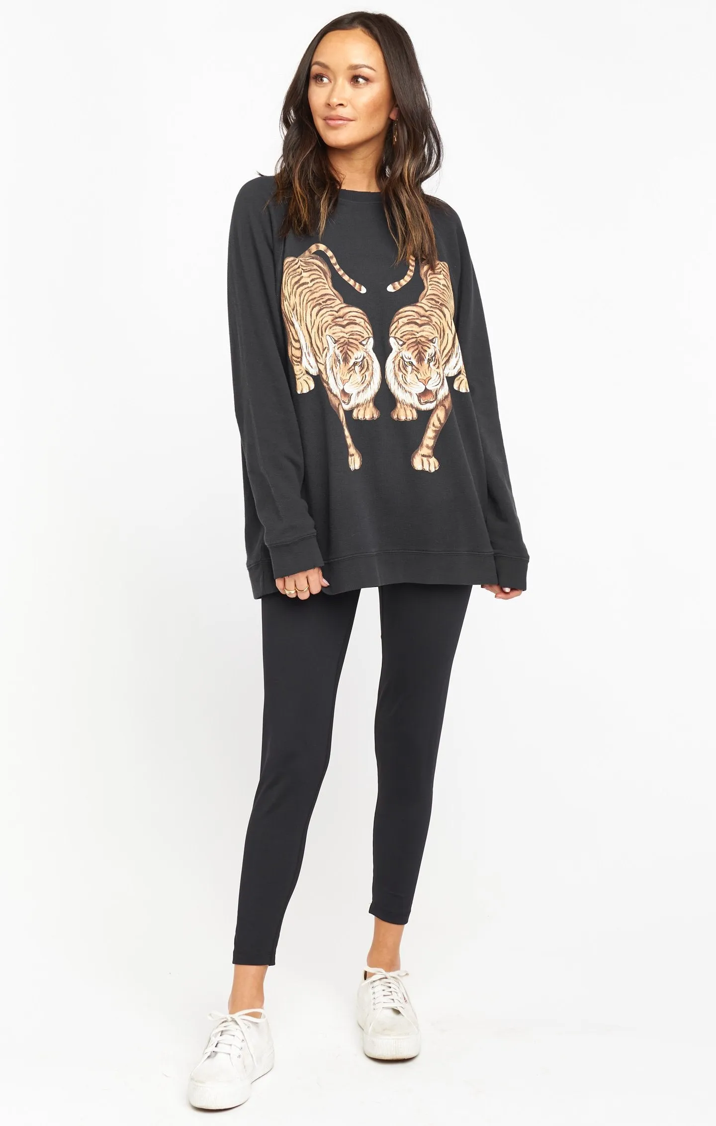 Simon Pullover ~ Tanzender Tiger Druck