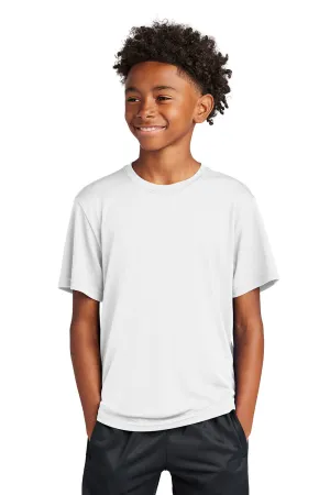 Sport-Tek Youth Competitor Moisture Wicking Short Sleeve Crewneck T-Shirt - White