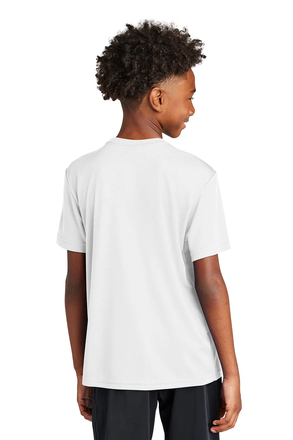 Sport-Tek Jugend Competitor Feuchtigkeitstransportierendes Kurzarm-Crewneck T-Shirt - Weiß