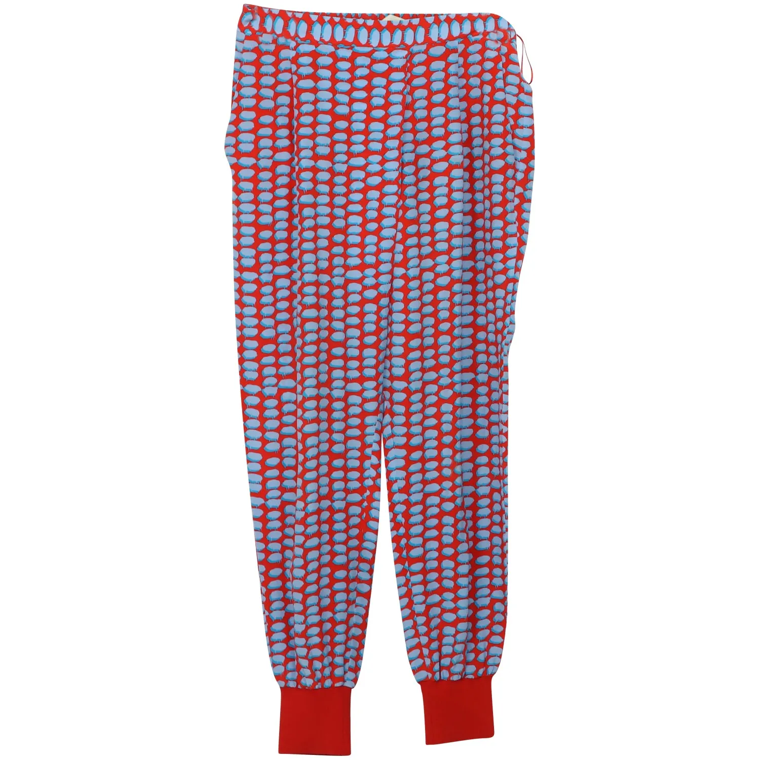 Stella McCartney Bedruckte Hose in Roter Baumwolle
