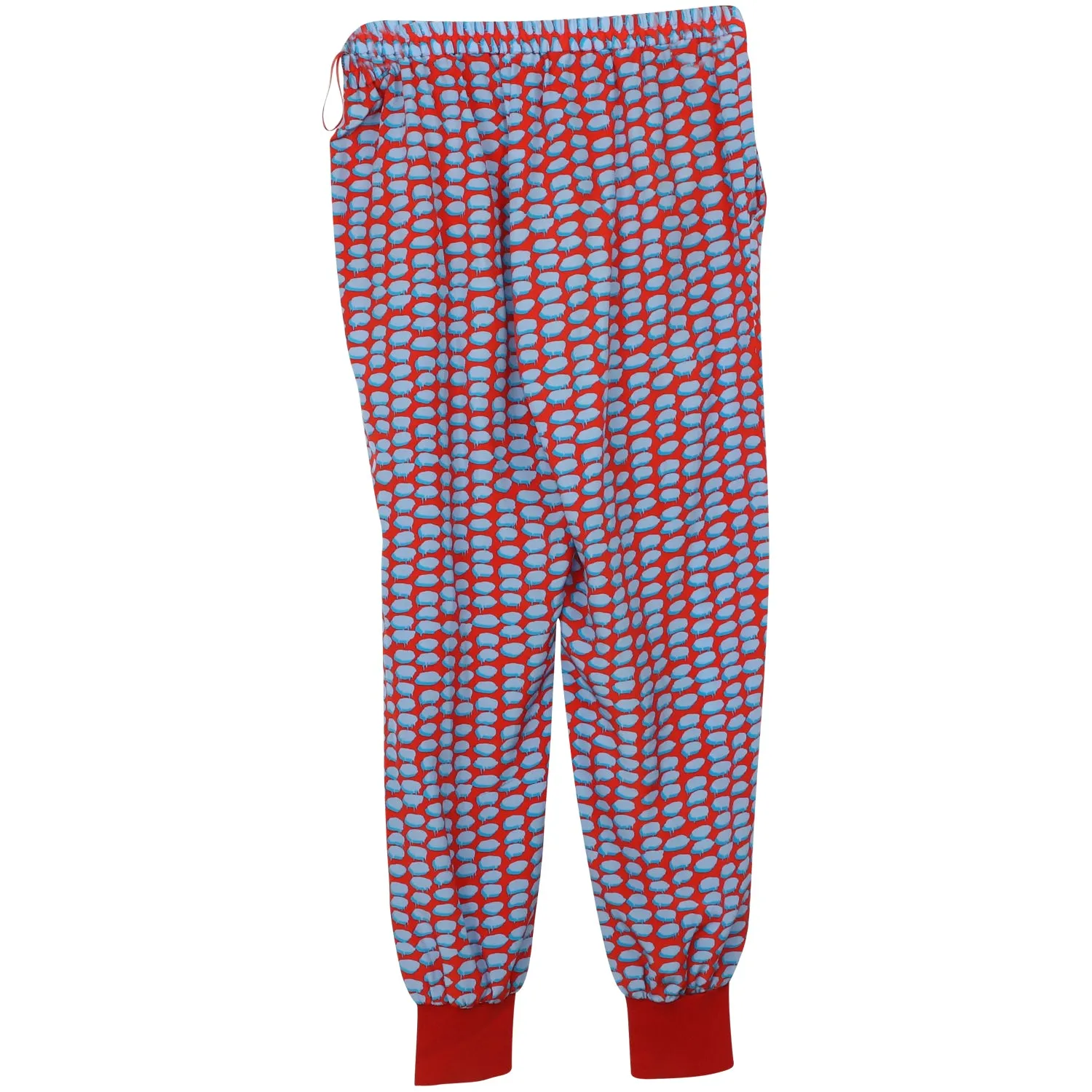 Stella McCartney Bedruckte Hose in Roter Baumwolle