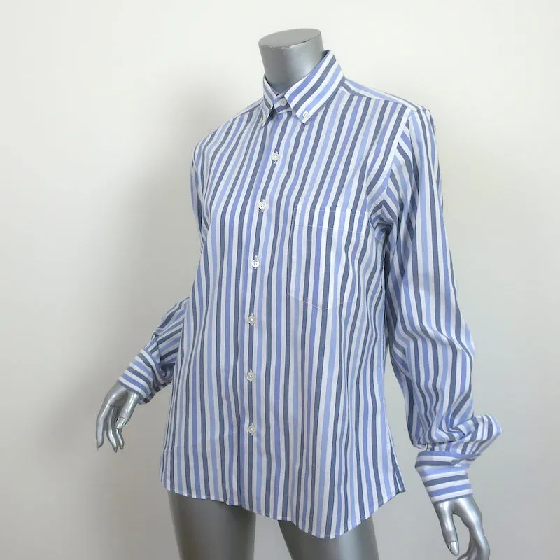 Steven Alan Gestreiftes Knopfhemd Blau/Weiß Größe Small Langarm Oberteil