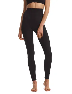 Studio Rippen-Legging in Schwarz