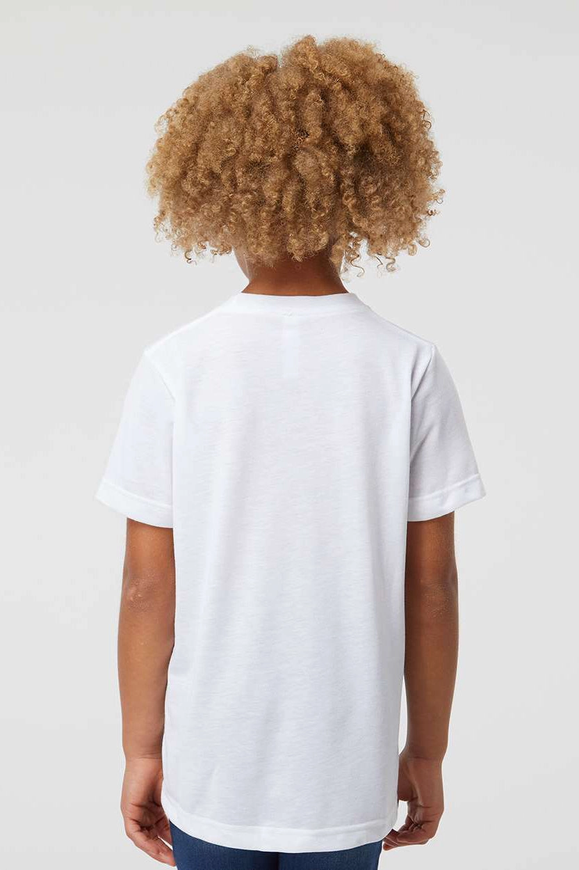 Sublivie Youth Sublimation Moisture Wicking Short Sleeve Crewneck T-Shirt - White