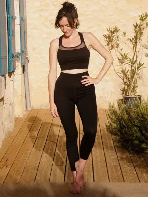 Surya TENCEL™ & Recycelte Tüll-Leggings | Schwarz
