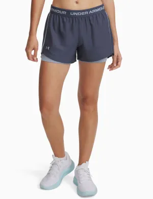 Tech Play Up 2-in-1 Shorts - Sturzregen Grau/Hafen Blau
