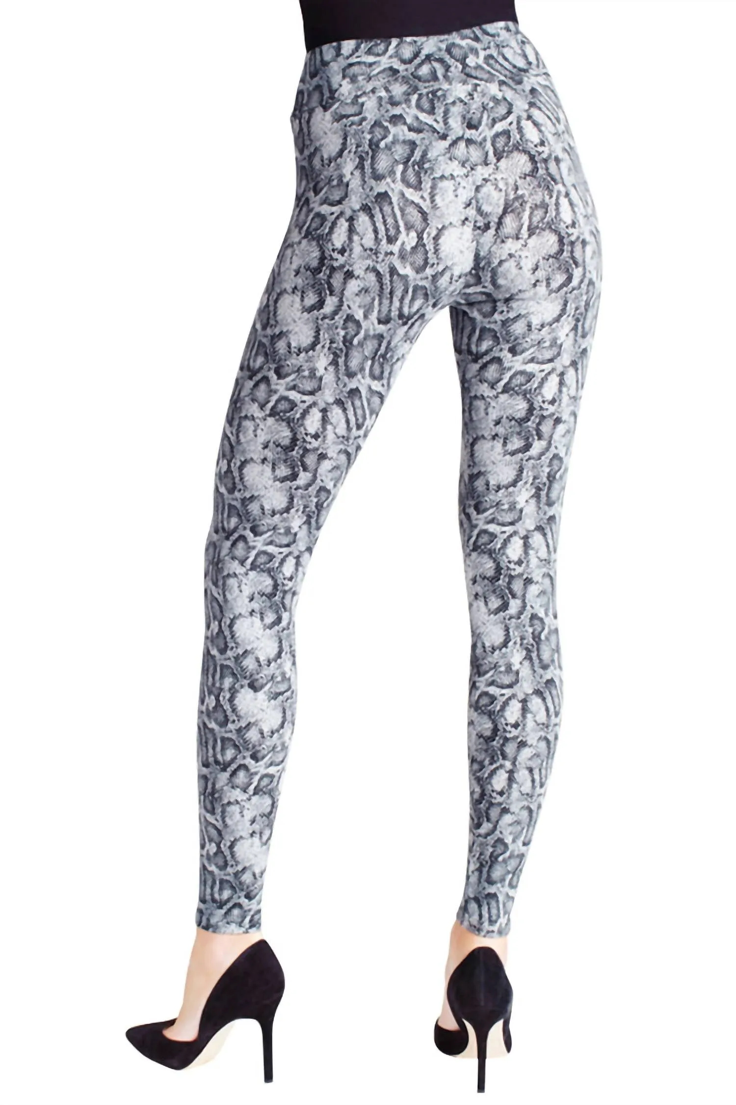 Strukturierte Leggings im Schlangenmuster