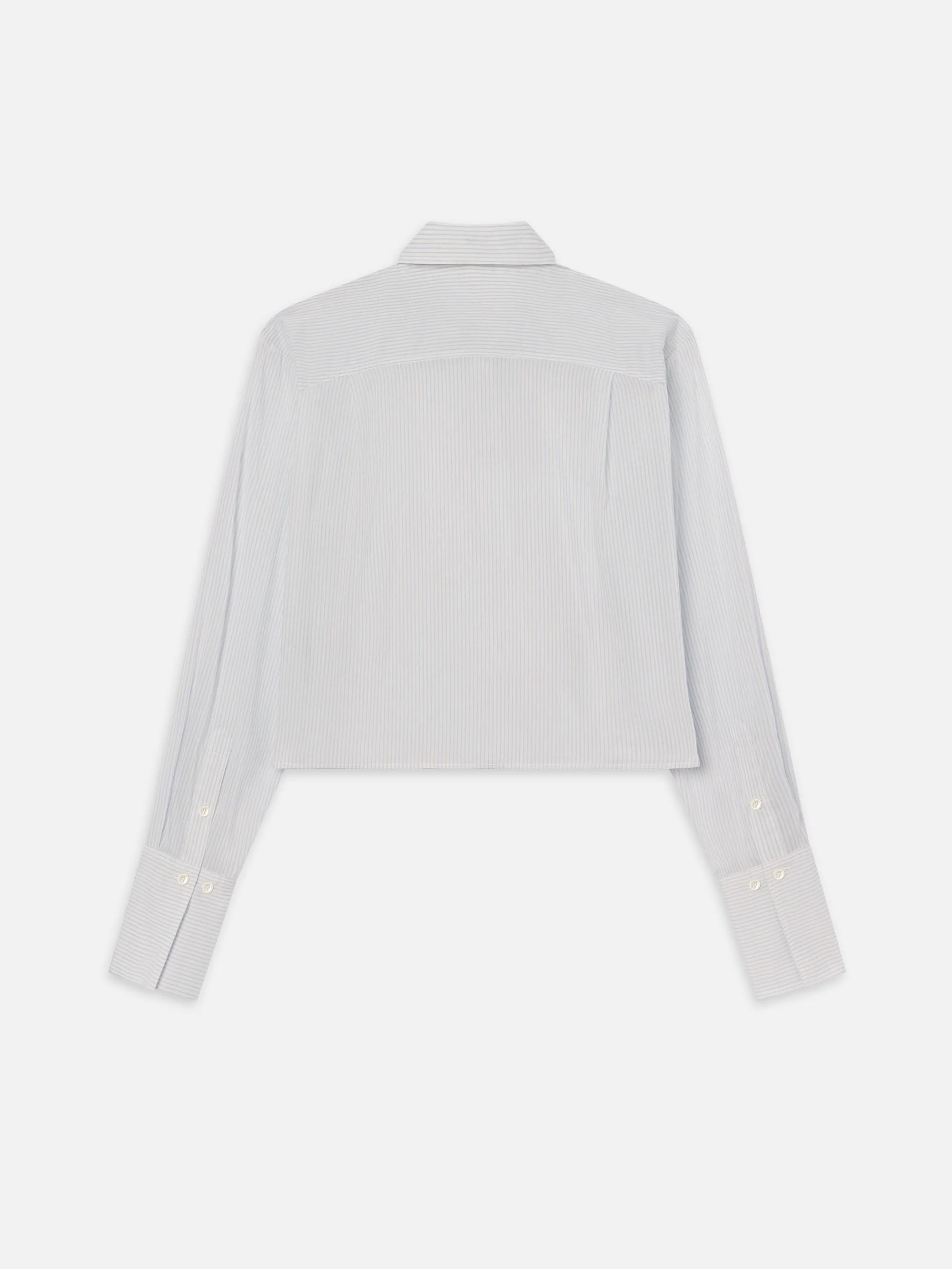 Das Hemd mit geschwungenem Saum – Leichtes Chambray Multi