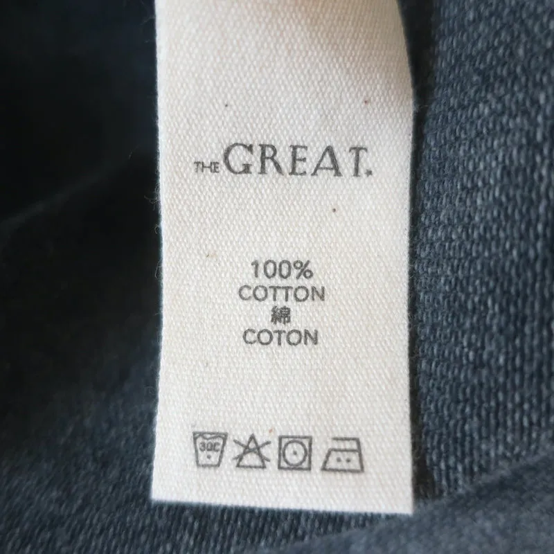 THE GREAT Western Snap-Front Shirt Grau Baumwolle Größe 1 Langarm Oberteil