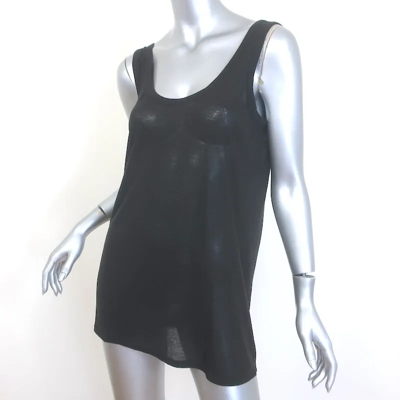The Row Thomaston Ausschnitt Tanktop Schwarz Jersey Größe M