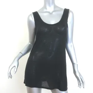 The Row Thomaston Ausschnitt Tanktop Schwarz Jersey Größe M
