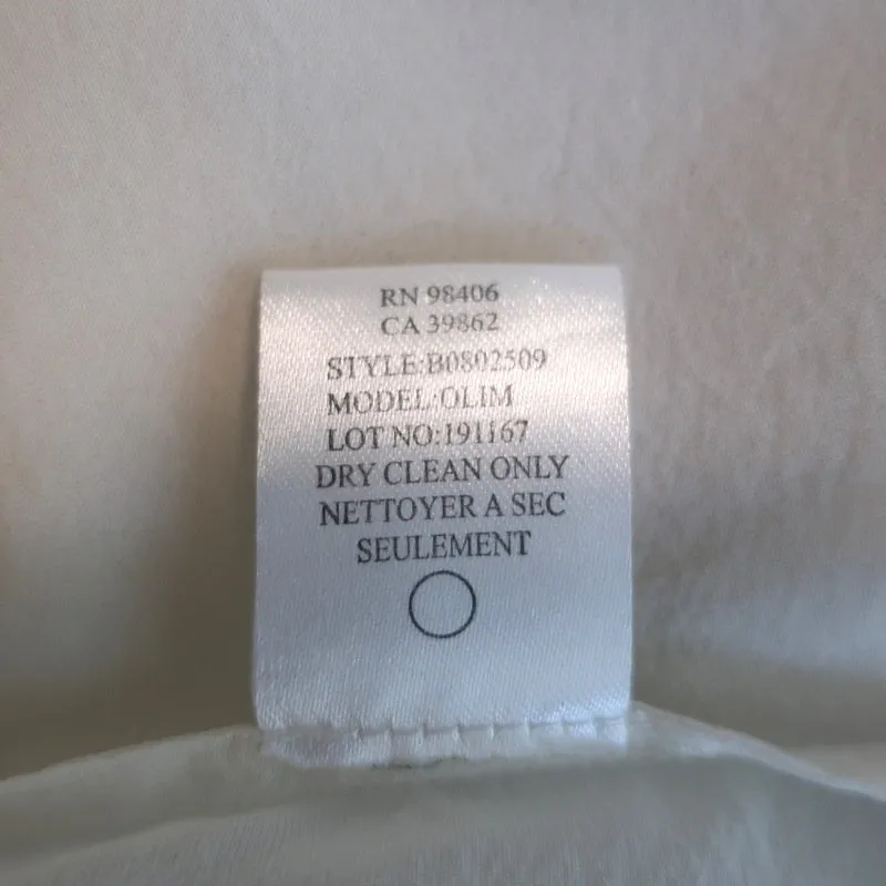 Theory Ärmellose Bluse Olim Creme Plissiertes Dehnbares Satin-Chiffon Größe Petite