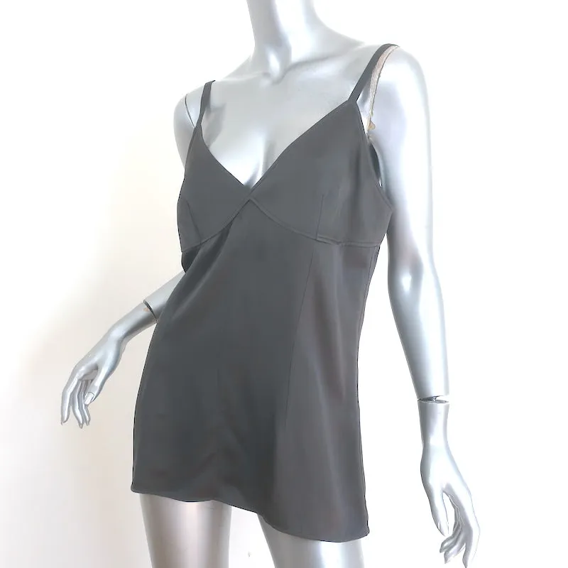Toteme Crepe Cami Top Kohlegrau Größe 40 V-Ausschnitt Tanktop