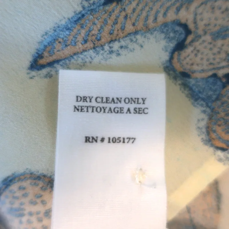 Ulla Johnson Desdra Top Cremefarben Gedruckte Seide Größe 6 Puffärmel Bluse