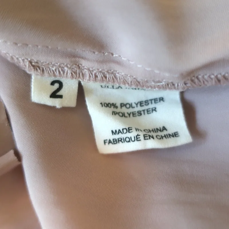 Ulla Johnson Ren Rüschenbluse mit Puffärmeln in Staubrosa Matt-Satin Größe 2