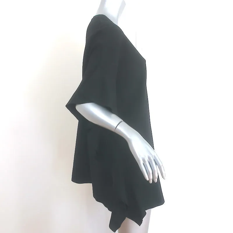 Valentino Rüschen-Tunika-Top Schwarz Strick Größe L