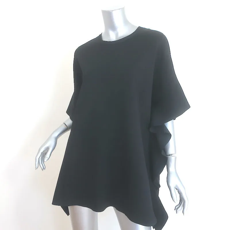 Valentino Rüschen-Tunika-Top Schwarz Strick Größe L
