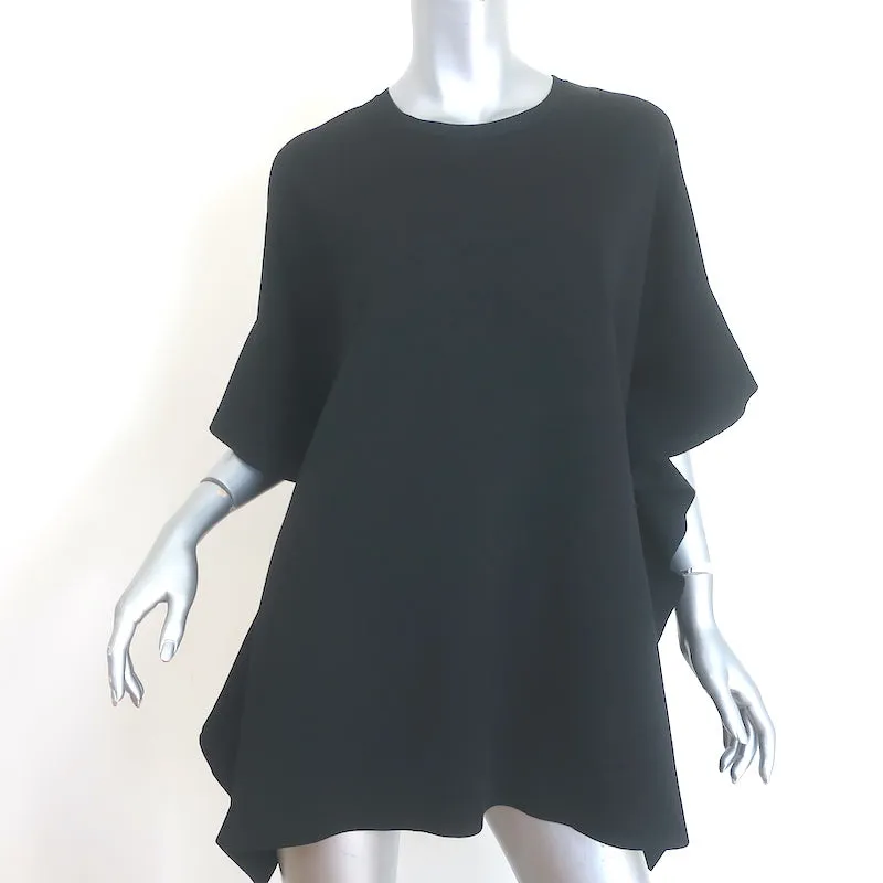 Valentino Rüschen-Tunika-Top Schwarz Strick Größe L
