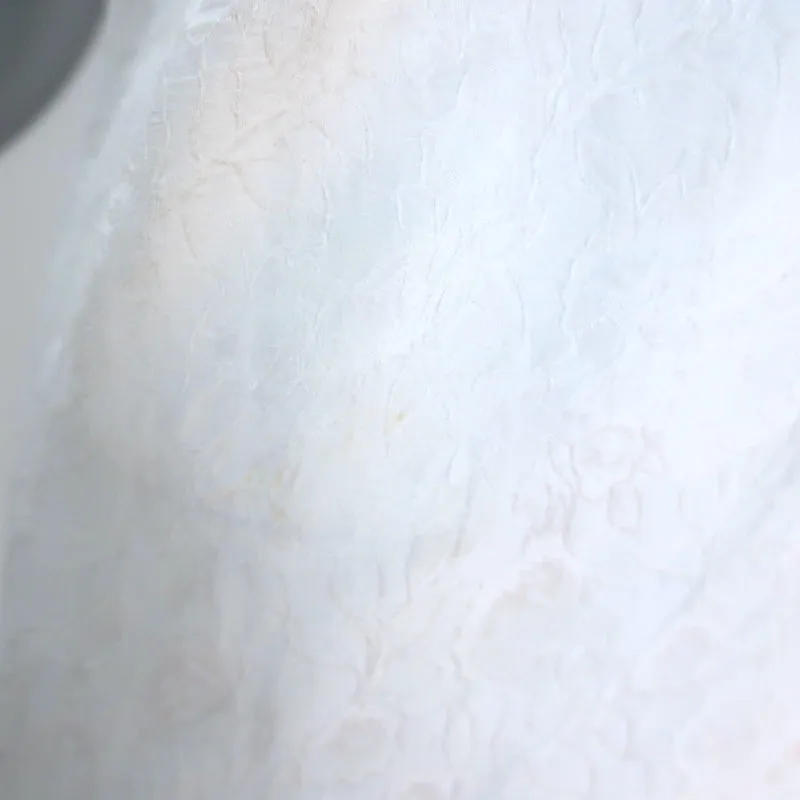 Veronica Beard Ciarlo Spitzentop aus cremefarbener Seide in Jacquard-Größe 4