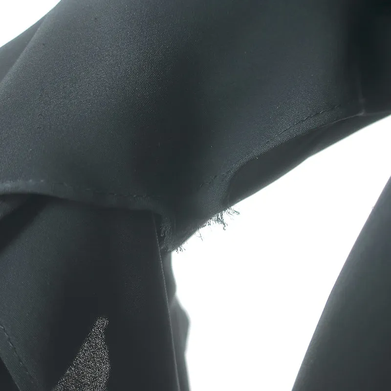 Veronica Beard Mia Rüschenbluse Schwarz Seide Größe 4 Langarm Top