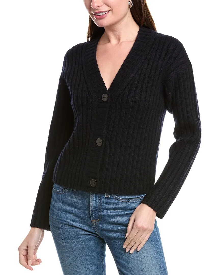 Vince Chunky Rib Woll- & Kaschmir-Mix Cardigan