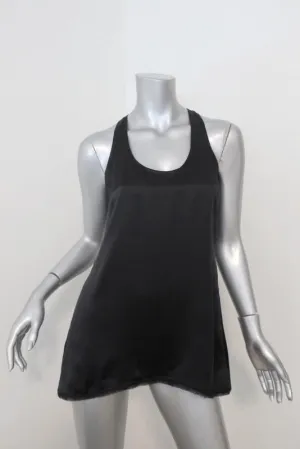 Vince Racerback Tanktop Schwarz Satin Größe Extra Small